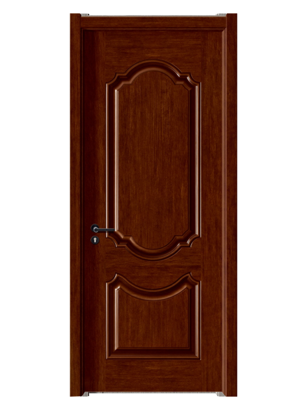 LH-7818 Entrée en bois classique Panneau de peau de porte en mélamine