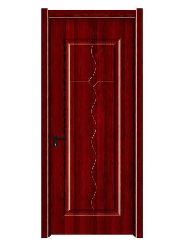 LH-9003 Panneau de porte de couleur du bois rouge Panneau de conception intérieure peau