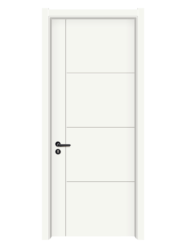 LH-9028 Mélamine classique Panneau en bois de porte blanche chaude