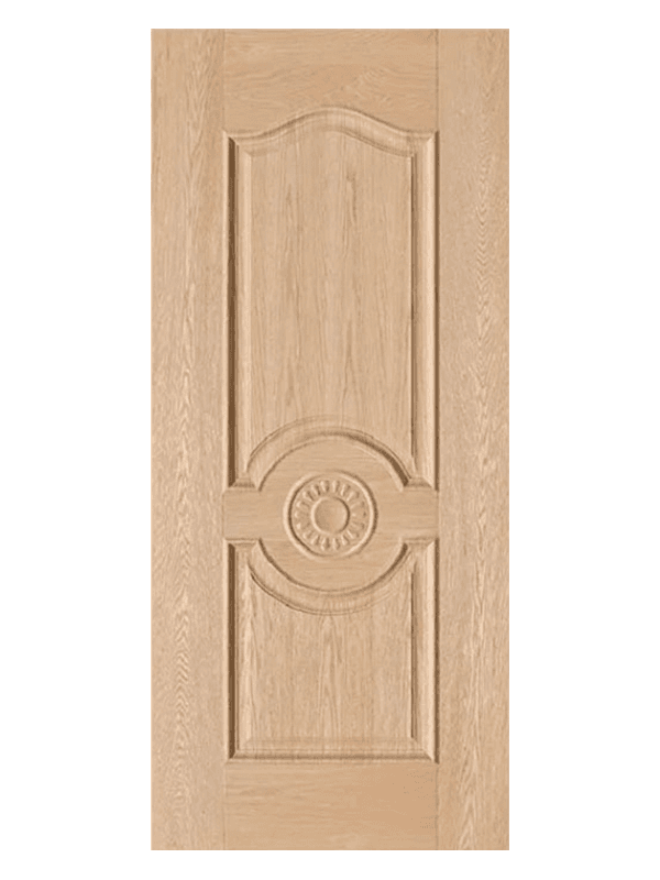 Lihe w1-002 en chêne rouge moulé 2 panneau de porte vintage Peau de porte de placage