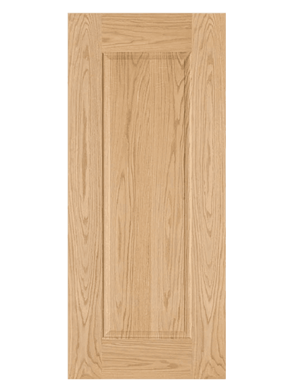 LIHE JS-001 Entrée intérieure à panneau unique Porte en bois en chêne rouge